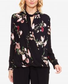 Windswept Bouquet Printed Wrap Top by Vince Camuto at Macys